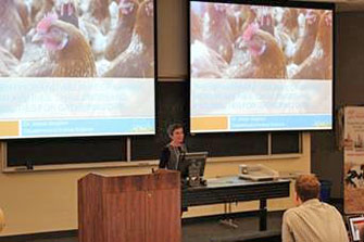 Dr. Janice Siegford of Michigan State University presents at the 6th Annual Animal Welfare Symposium